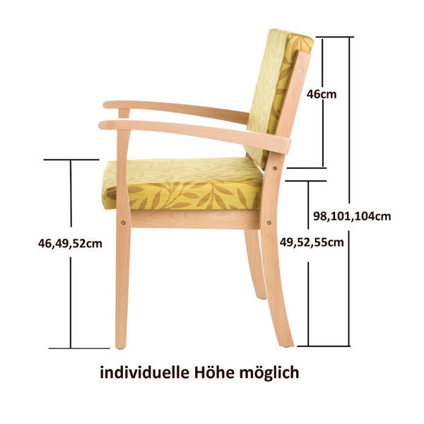 Stuhl für Schwergewichtige bis 250kg Alexander XXL Adipositas Schwerlaststuhl
