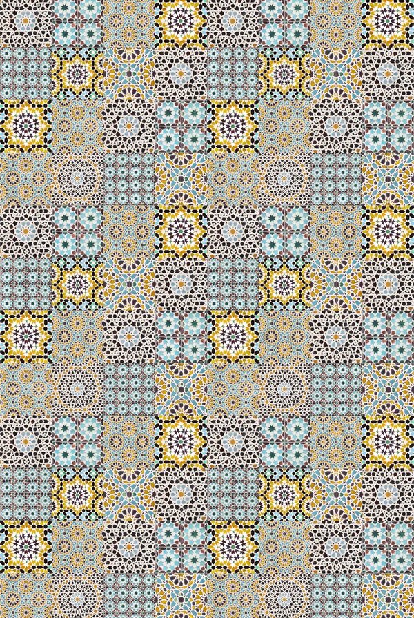 Teppich Azulejo Decor Halbmond