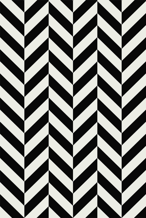 Teppich Black & White Halbmond